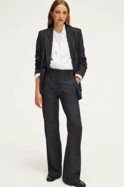 Pantalon large en flanelle rayée - NATAELLE | Pablo Best