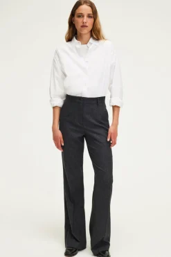 Pantalon large en flanelle rayée - NATAELLE | Pablo Best