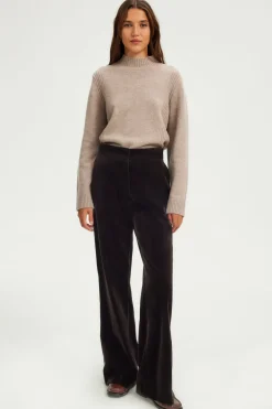 Pantalon large en velours lisse - NAIS | Pablo Discount
