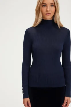 Pull col montant à côtes - JUDIE | Pablo Cheap