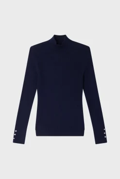 Pull col montant à côtes - JUDIE | Pablo Cheap