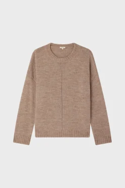 Pull col rond en laine mélangée beige - JOSSIA | Pablo Best