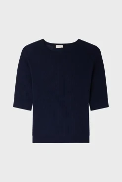 Pull fin à manches courtes à côtes - JULIA | Pablo Clearance