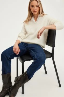 Pull mohair à col dentelle - JULETTE | Pablo Fashion