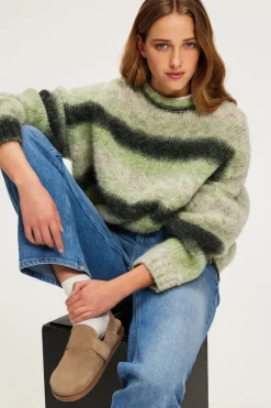 Pull épais oversize à rayures - JOYA | Pablo Clearance