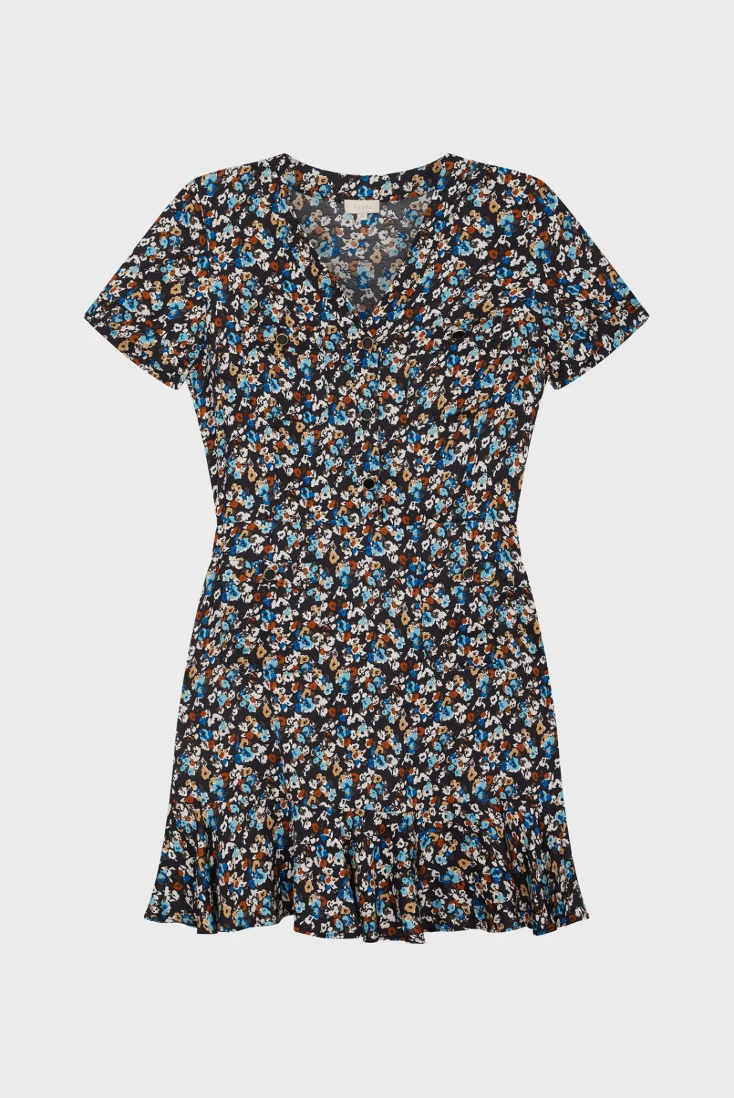 Robe courte cintrée à fleurs - SABRIA | Pablo Sale