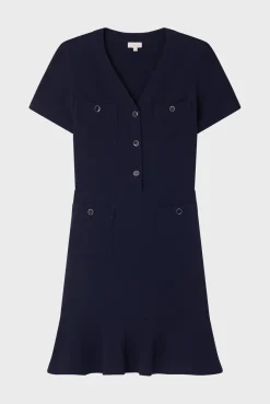 Robe courte cintrée à volants - SYRINN | Pablo Hot