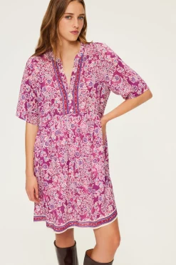 Robe courte et fluide à fleurs - SORINE | Pablo Hot