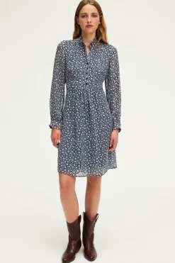 Robe courte imprimé floral bicolore - SHANA | Pablo Discount