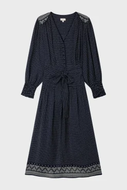 Robe longue cintrée imprimée - SYLVIA | Pablo Cheap