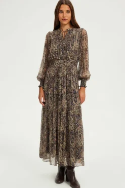 Robe longue imprimée à lurex - SYBILLE | Pablo New