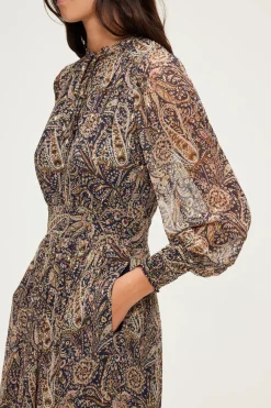 Robe longue imprimée à lurex - SYBILLE | Pablo New