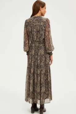 Robe longue imprimée à lurex - SYBILLE | Pablo New