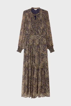 Robe longue imprimée à lurex - SYBILLE | Pablo New