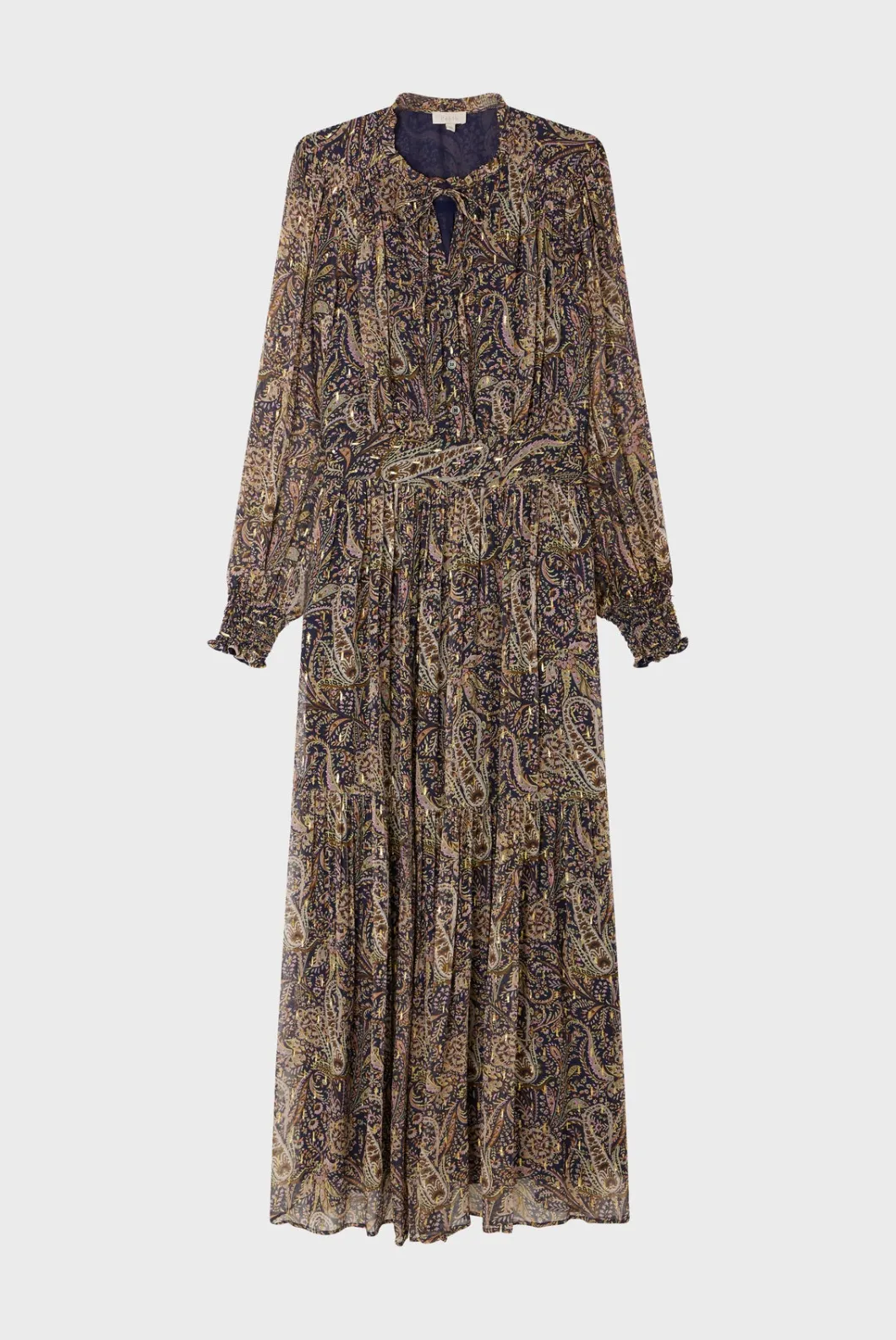 Robe longue imprimée à lurex - SYBILLE | Pablo New