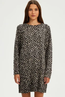 Robe léopard courte en laine - SEVANE | Pablo Best Sale