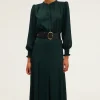 Robe midi satinée unie - SAFA | Pablo Hot