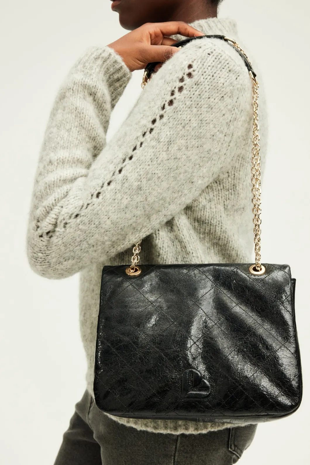 Sac travers en cuir matelassé - LEAH | Pablo Best