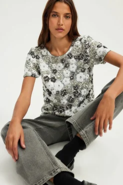 Top à fleurs en sequins - BENITA | Pablo Cheap