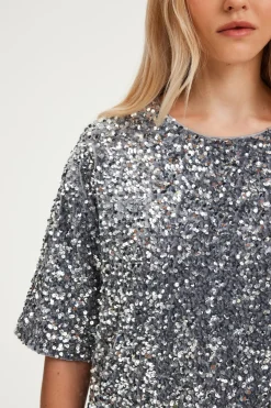 Top à sequins argentés - ALESSIA | Pablo Best
