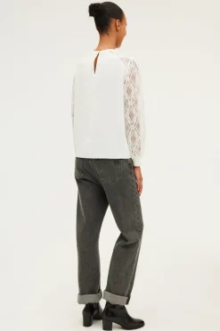 Top aux manches en dentelle - BRELLE | Pablo Clearance