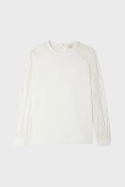 Top aux manches en dentelle - BRELLE | Pablo Clearance