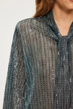 Top en lurex et col lavallière - BRUNA | Pablo Best