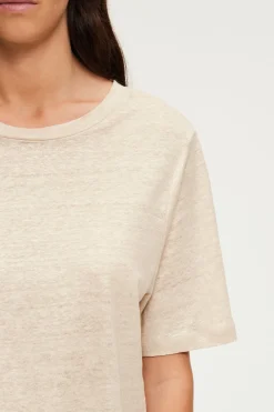 T-shirt manches courtes en lin dé - AMINA | Pablo Fashion