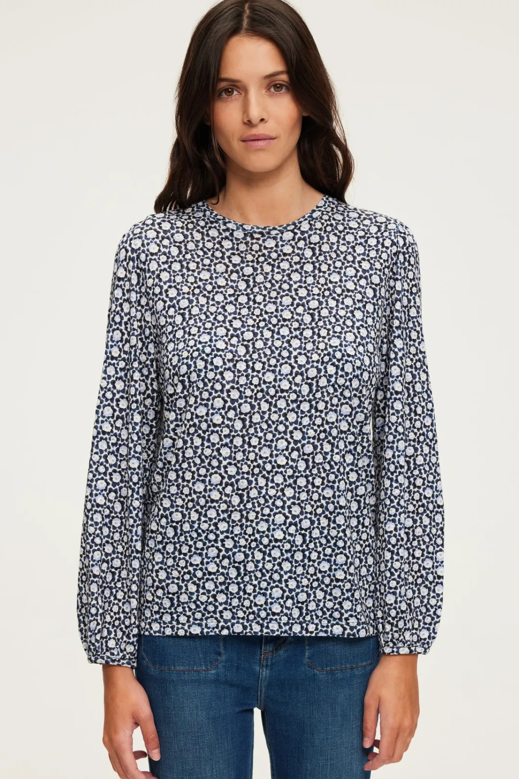 T-shirt manches longues à fleurs - ALEXANDRA | Pablo Sale
