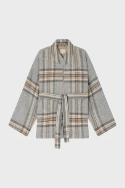 Veste ceinturée à carreaux - MARIECLARA | Pablo Flash Sale