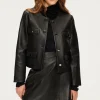 Veste courte en cuir - BURCINE | Pablo New