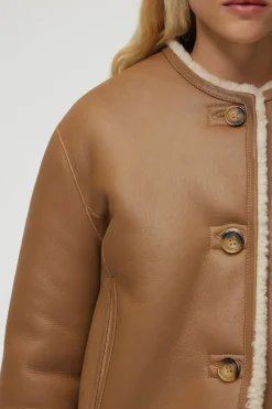 Veste en peau lainée réversible - ZOELISE | Pablo Online