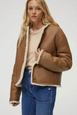 Veste en peau lainée réversible - ZOELISE | Pablo Online
