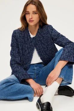 Veste en tweed effet denim - MAUGEEN | Pablo Best Sale