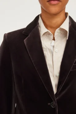 Veste en velours marron - MEGANE | Pablo Hot